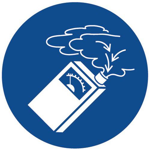Painel de obrigação – Utilizar detetores de gás – alumínio