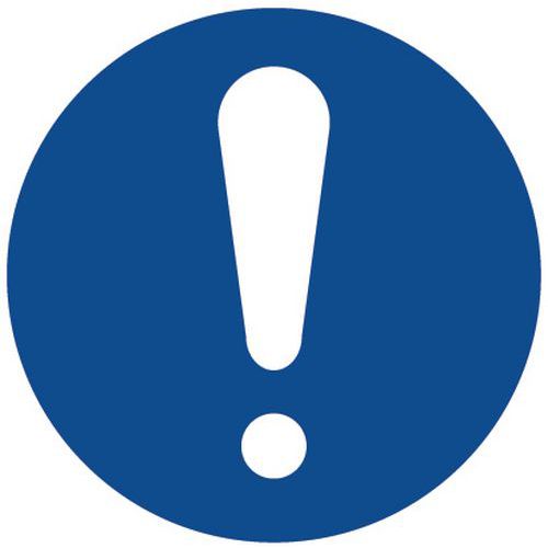 Painel de obrigação – Obrigação geral – alumínio, QUADRADO Painel de obrigação – Obrigação geral – alumínio, QUADRADO