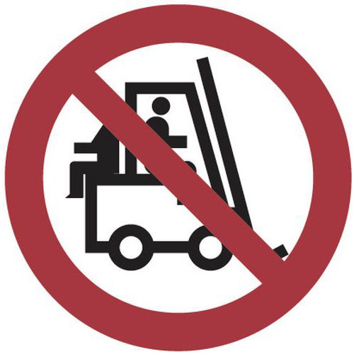 Painel de proibição – Proibido transportar pessoas – alumínio