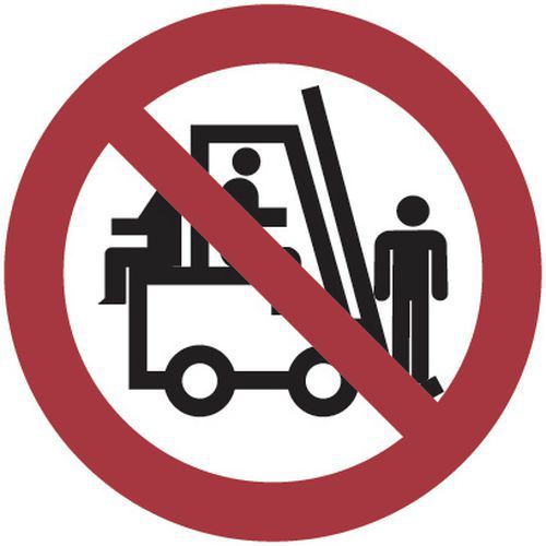 Painel de proibição – Proibido transportar pessoas – alumínio