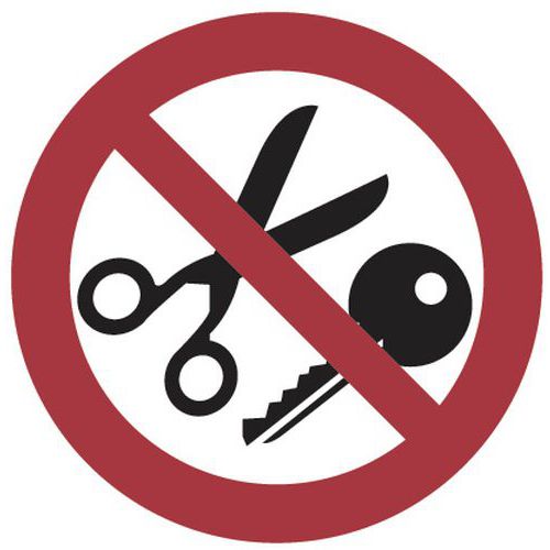 Painel de proibição – Proibido entrar com objetos metálicos – alumínio