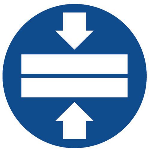 Painel de obrigação – Utilizar um dispositivo de bloqueio – alumínio Painel de obrigação – Utilizar um dispositivo de bloqueio – alumínio