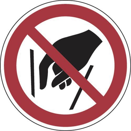 Painel de proibição – Proibido aproximar as mãos – alumínio, REDONDO