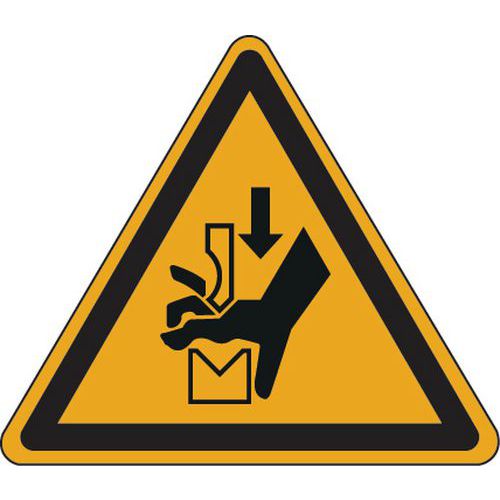 Painel de perigo – Risco de esmagamento das mãos – alumínio