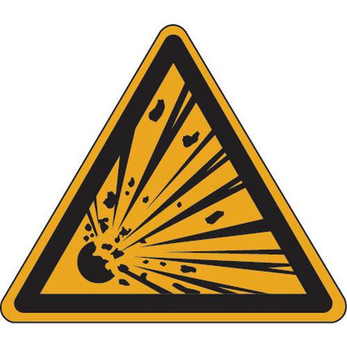Painel de perigo – Materiais explosivos – alumínio