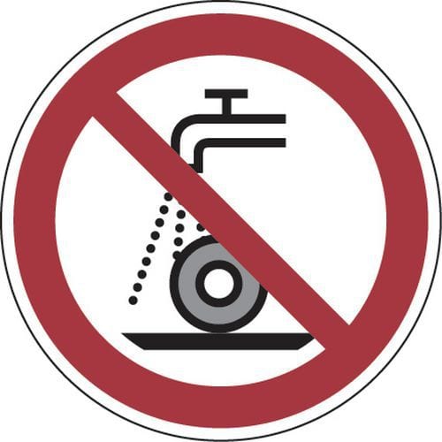 Painel de proibição – Não utilizar em fase húmida – alumínio, REDONDO
