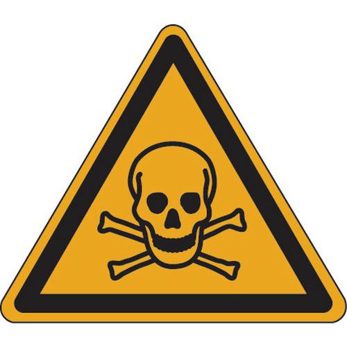 Painel de perigo – Materiais tóxicos – alumínio