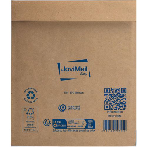 Envelopes almofadados com plástico de bolhas – Kraft – 100 unidades – Jovipack