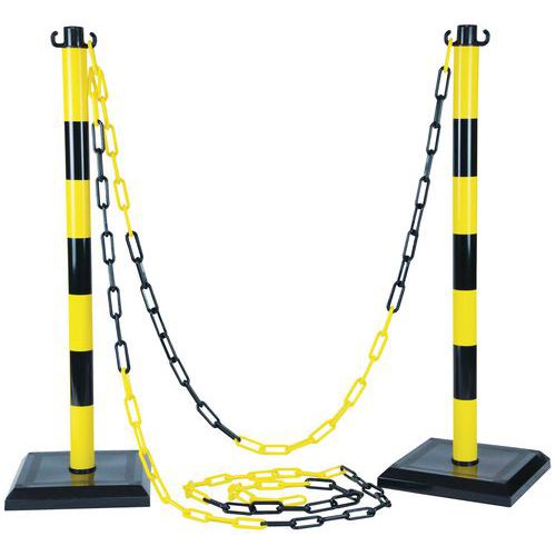 Poste com corrente em kit - PVC - Com base Poste com corrente em kit - PVC - Com base