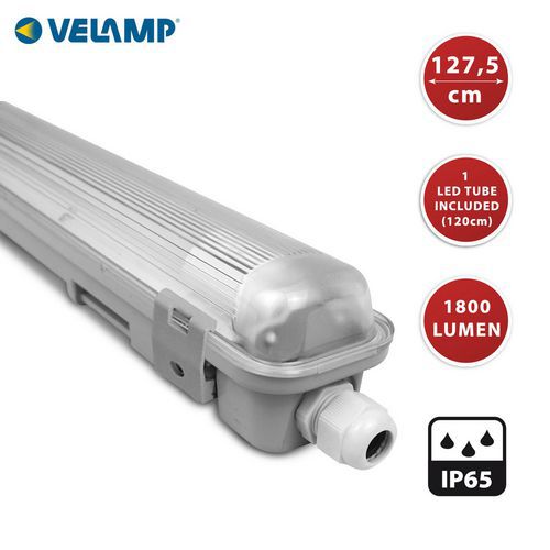 Lâmpada de teto de 120 cm com tubo LED de 18 W incluído – Velamp