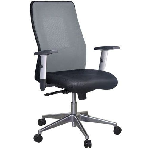 Cadeira de escritório com espaldar médio Penelope – tecido – Manutan Expert