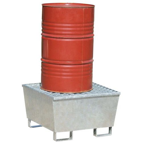 Caixa de retenção cónica em aço 220 L – 1 bidão - Manutan Expert