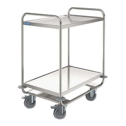 Carro inox - 2 plataformas - Capacidade 160 kg