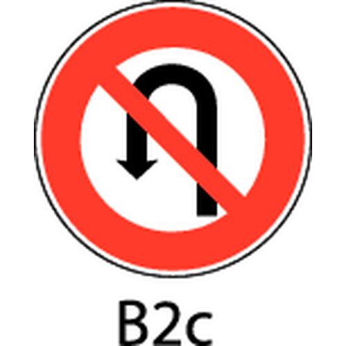 Painel de sinalização - B2c - Proibição de fazer inversão de marcha à esquerda