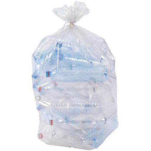 Saco de lixo transparente – 80% de materiais reciclados Saco de lixo transparente – 80% de materiais reciclados