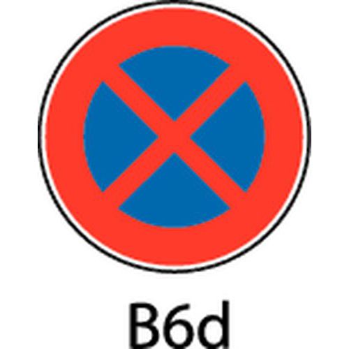 Painel de sinalização - B6d - Paragem e estacionamento proibidos
