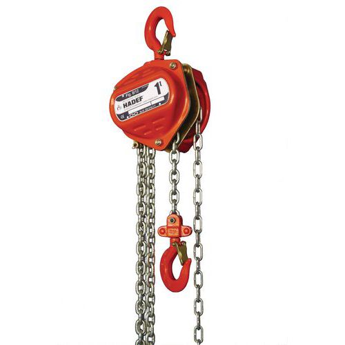 Diferencial manual de 8/12 – Capacidade de carga: 500 a 1600 kg – Elevação: 5 m