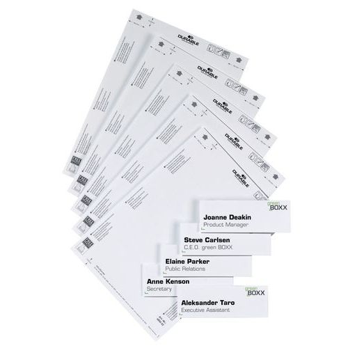 Placa de inserções em papel Bristol para placa de porta Infosign - 14.9 x 5.25 cm - Durable