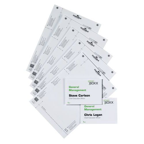 Placa de inserções em papel Bristol para placa de porta Infosign - A6 - Durable