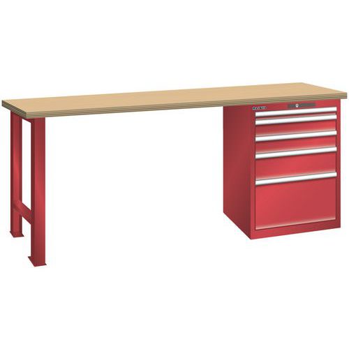 Bancada de trabalho 27x27E (LxPxA) 2000x700x840mm-Lista