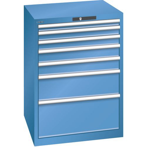 Armário com 7 gavetas 36x36E – capacidade de carga de 75 kg – Lista