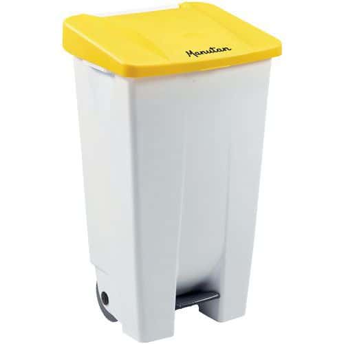Caixote de lixo móvel com pedal – Ergonómico – Separação seletiva – 120 L - Manutan Expert