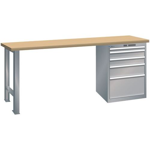Bancada 27x36E com 5 gavetas – altura de 840 mm – Lista