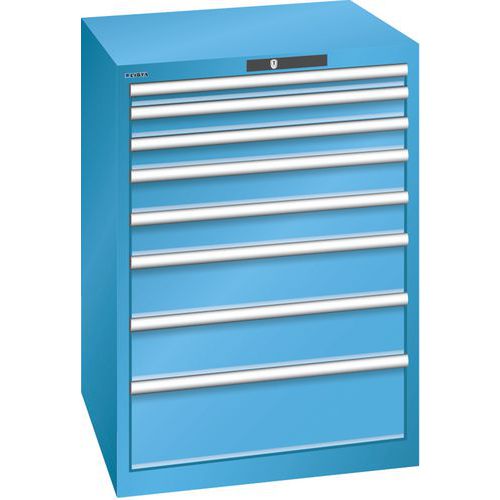 Armário com 8 gavetas 36x36E – capacidade de carga de 200 kg – Lista