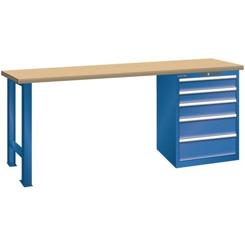 Bancada 27x36E com 5 gavetas – altura de 900 mm – Lista