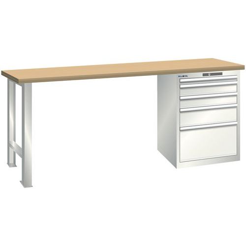 Bancada 27x36E com 5 gavetas – altura de 850 mm – Lista