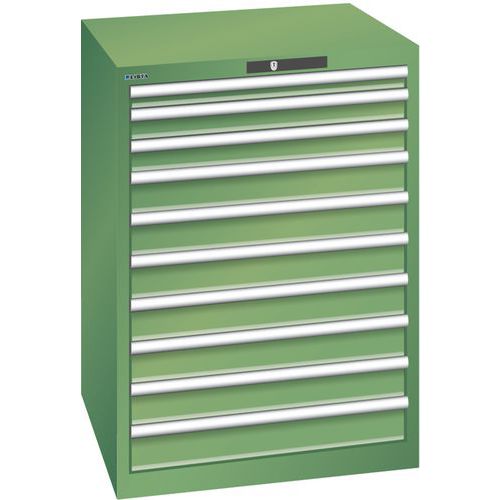 Armário com 10 gavetas 36x36E – capacidade de carga de 75 kg – Lista