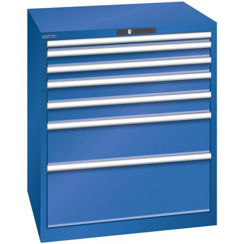 Armário com 7 gavetas de 45x36E – altura de 1000 mm – Lista
