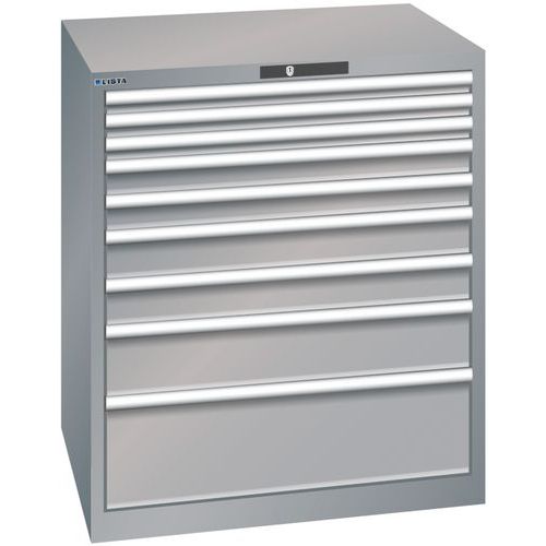 Armário com 9 gavetas de 45x36E – altura de 1000 mm – Lista