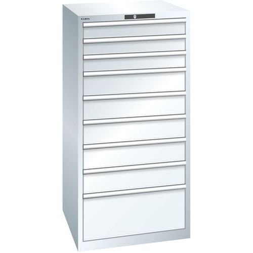 Armário de gavetas 36 x 36E (L x P x A) 717 x 725 x 1450 mm – Lista