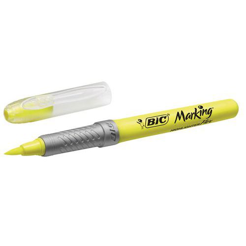 Marcador BIC Highlighter Grip Flex – Amarelo