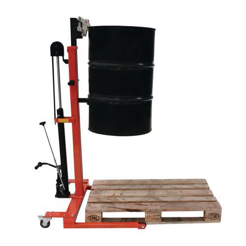 Elevador de bidões hidráulico – capacidade de 300 kg