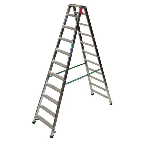 Escadote profissional de duplo acesso – 5 a 12 degraus