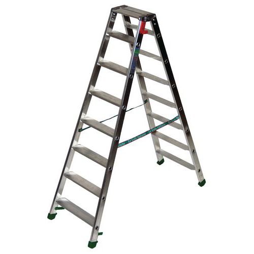 Escadote profissional de duplo acesso – 5 a 12 degraus