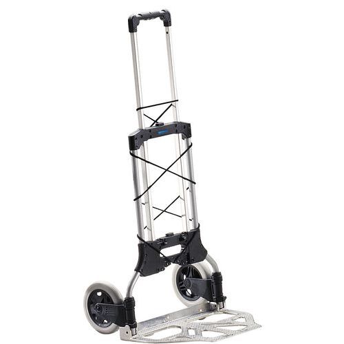 Porta-cargas dobrável em alumínio – Rodas antifuros – Capacidade: 50 a 125 kg