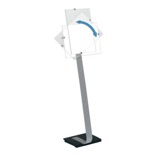 Suporte de informações com pé Crystal Sign Stand® Suporte de informações com pé Crystal Sign Stand®