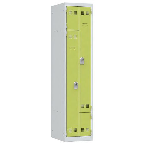 Cacifo economizador de espaço em L – 1 a 3 colunas – Largura de 400 mm – Vinco