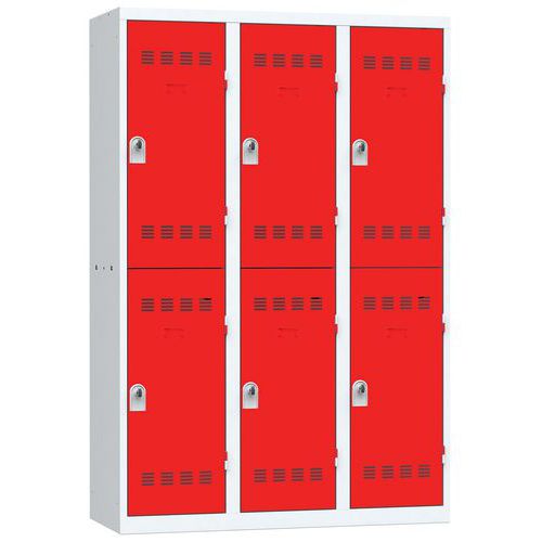 Cacifo multicompartimentos colorido – 1 a 3 colunas – Largura de 400 mm – Vinco