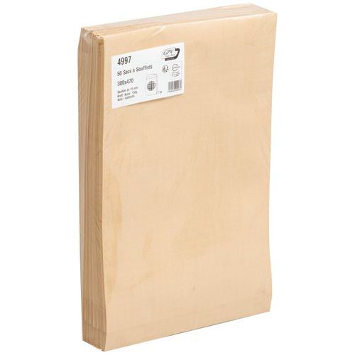 Envelope kraft com armação castanho de 130 g – Com folos – Pacote de 50