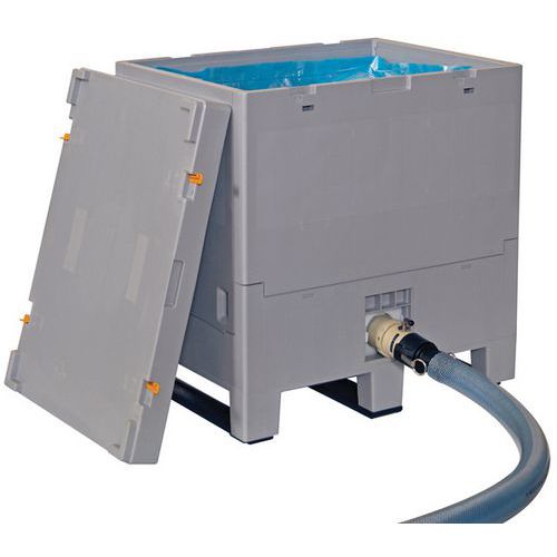 Cuba de 260 a 1060 L Combo dobrável de plástico com 3 suportes