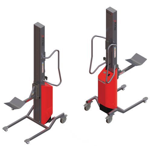 Empilhador Moovit com espigão com rolete e plataforma em V – capacidade de 80 kg Empilhador Moovit com espigão com rolete e plataforma em V – capacidade de 80 kg