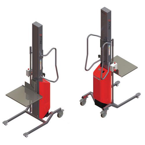 Empilhador Moovit com plataforma de nível constante em inox – capacidade de 80 kg Empilhador Moovit com plataforma de nível constante em inox – capacidade de 80 kg