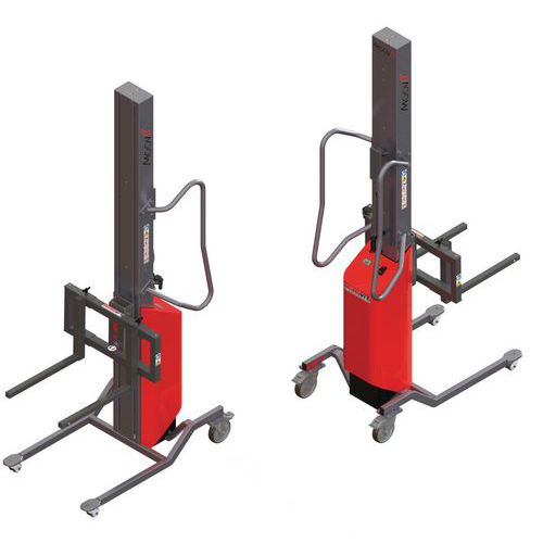 Empilhador Moovit com garfos corrediços – capacidade de 80 kg Empilhador Moovit com garfos corrediços – capacidade de 80 kg