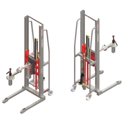 Empilhador GR manual com virador de rolos – capacidade de 300 kg Empilhador GR manual com virador de rolos – capacidade de 300 kg