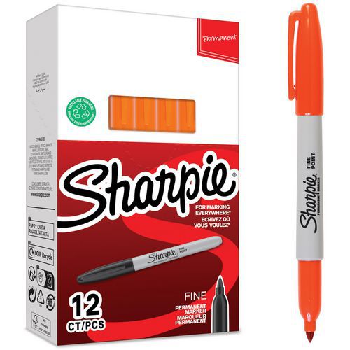 Marcador permanente, ponta fina – caixa de 12 – Sharpie®