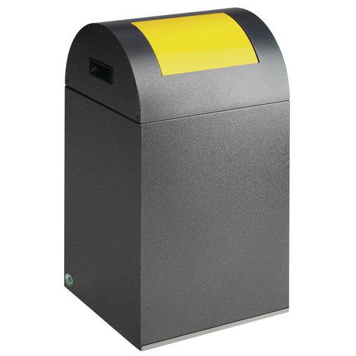 Caixote de lixo de separação seletiva antifogo – 43 L – Com alçapão